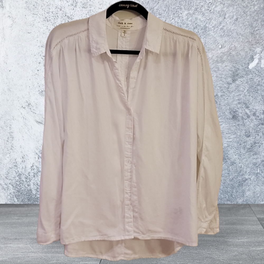 Cloth & Stone White Button Down Shirt